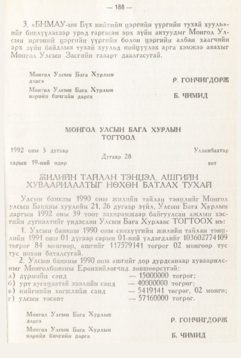«Төрийн мэдээлэл» № 3, 188-р хуудасны скан