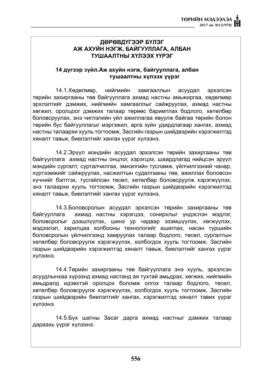 «Төрийн мэдээлэл» № 13, файлын 13-р хуудас