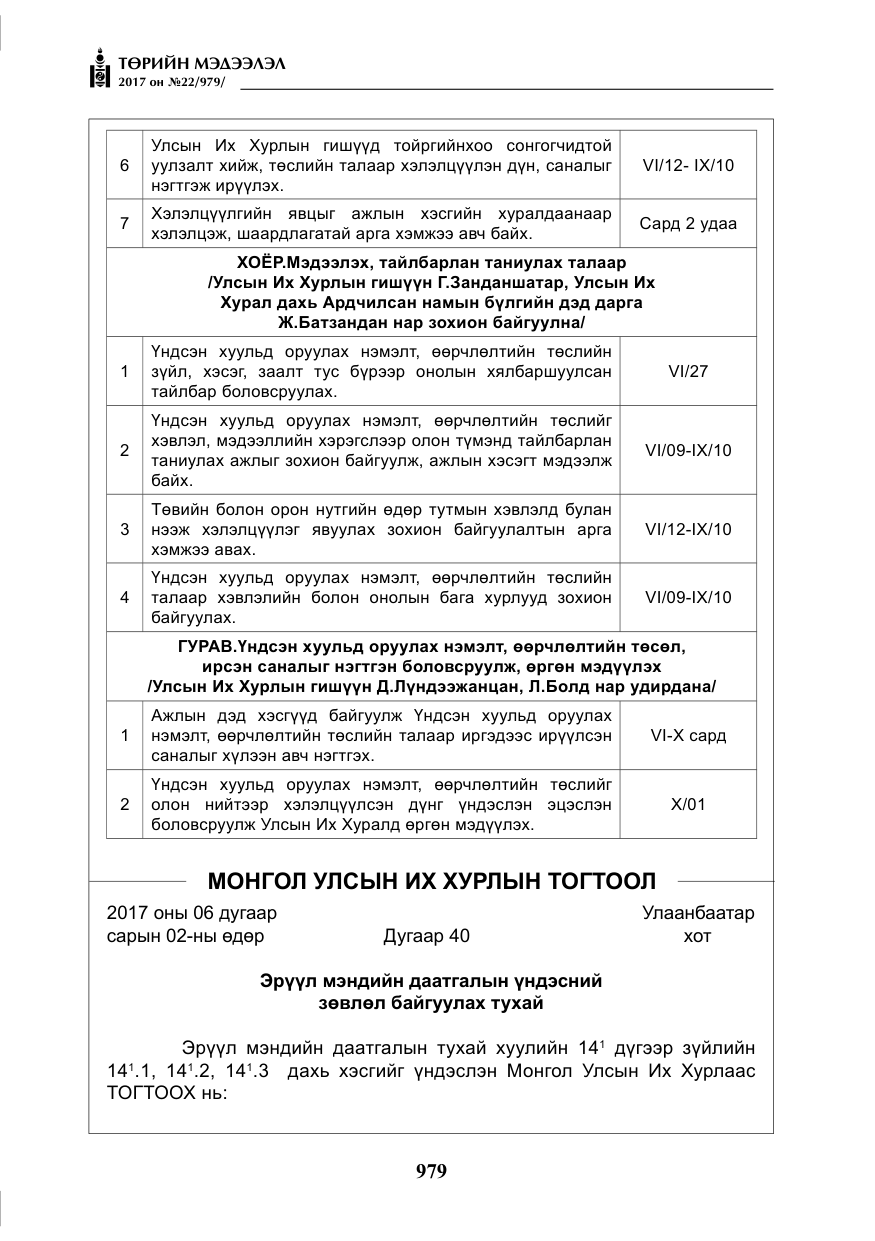 «Төрийн мэдээлэл» № 22, файлын 64-р хуудас