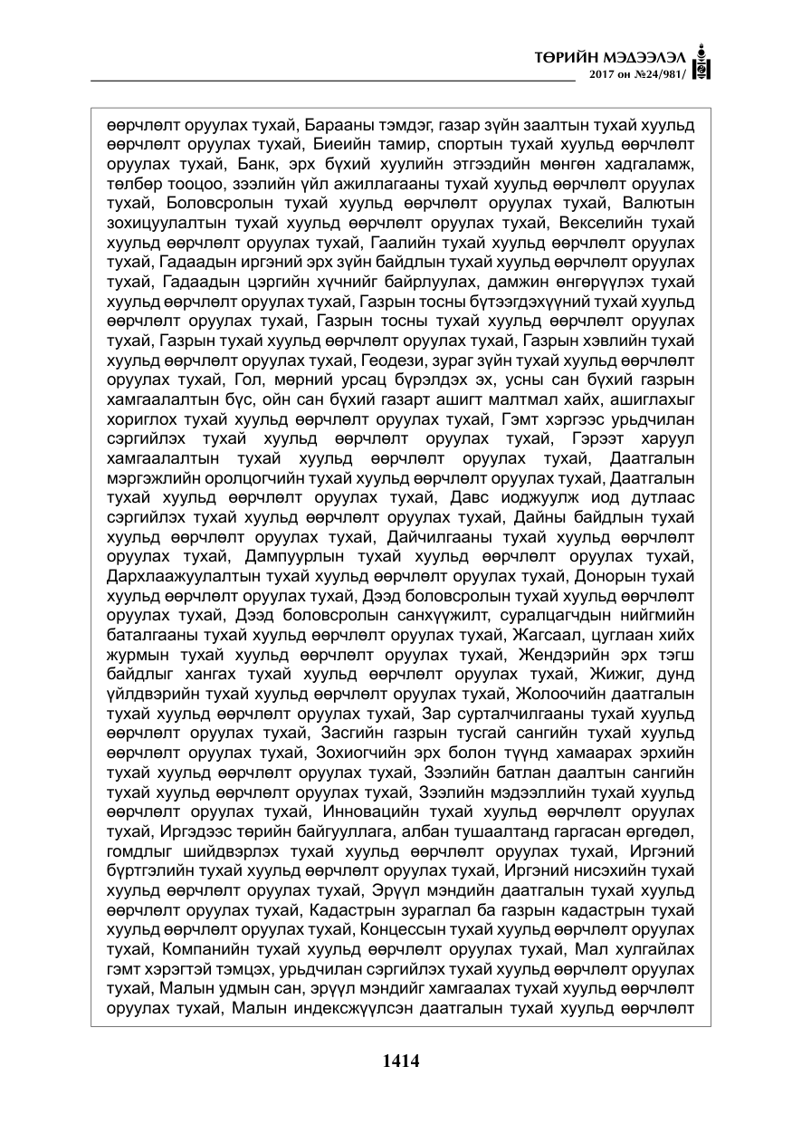 «Төрийн мэдээлэл» № 24, файлын 203-р хуудас