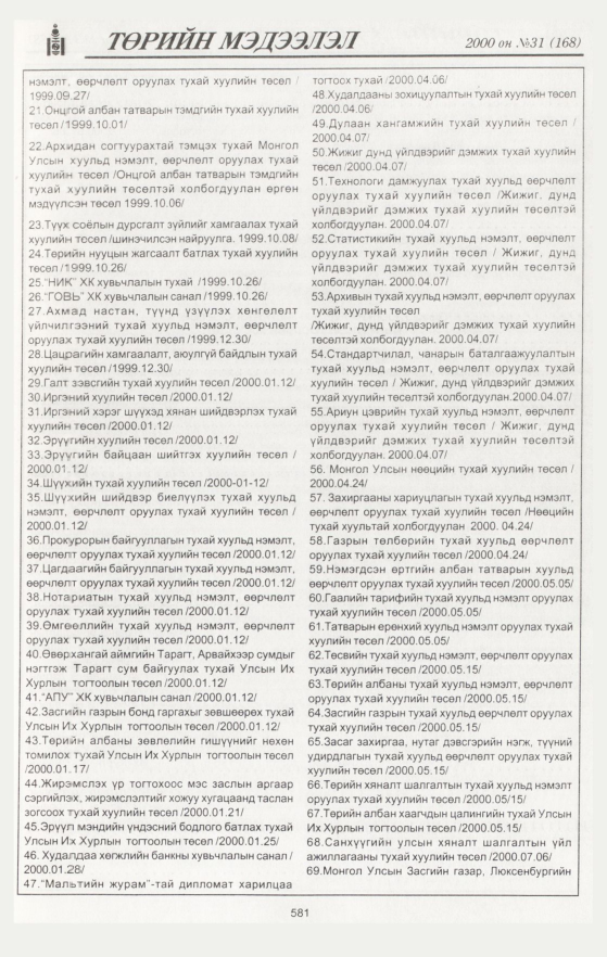 «Төрийн мэдээлэл» № 34, файлын 115-р хуудас