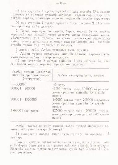 «Төрийн мэдээлэл» № 1, 38-р хуудасны скан