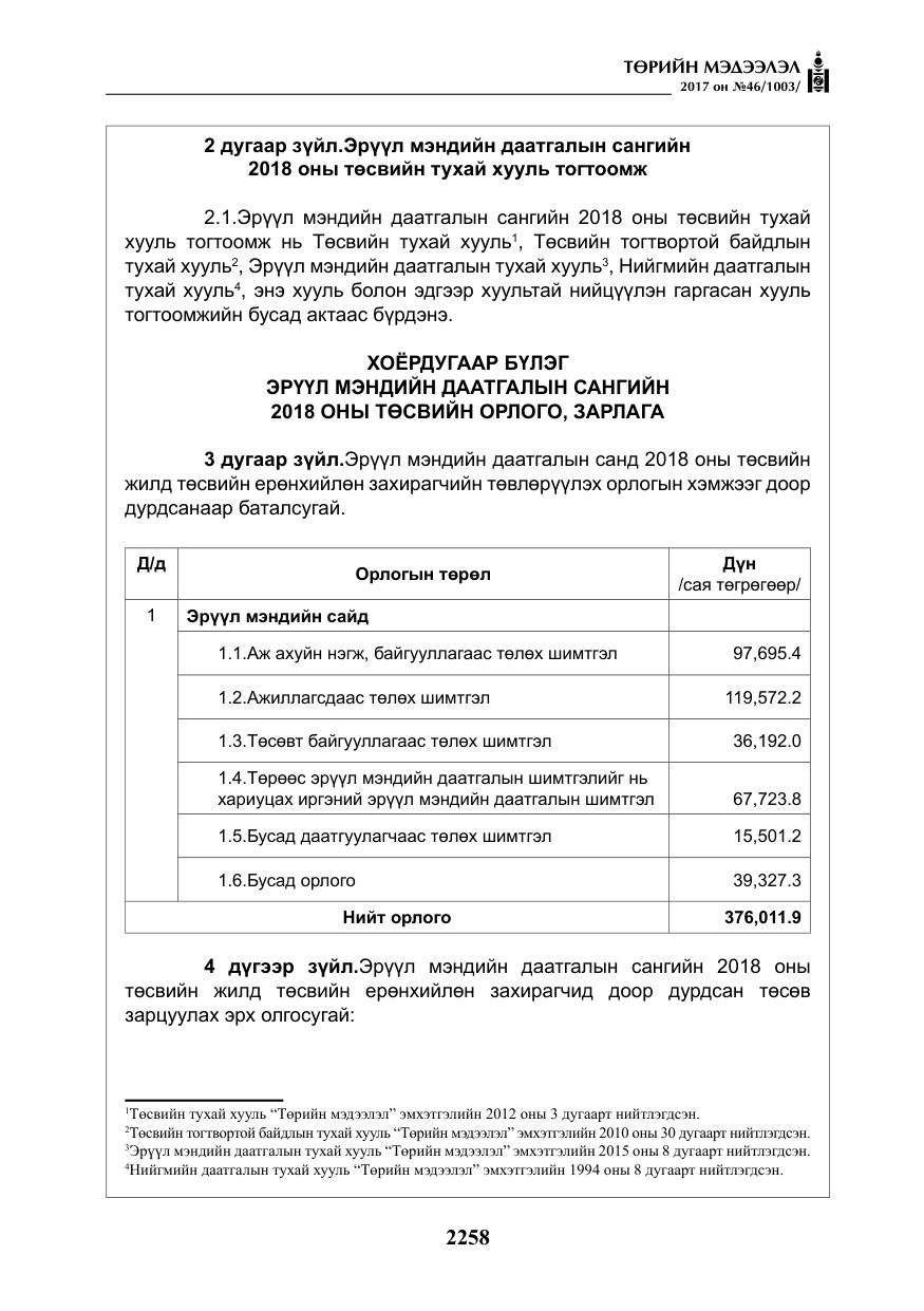 «Төрийн мэдээлэл» № 46, файлын 123-р хуудас