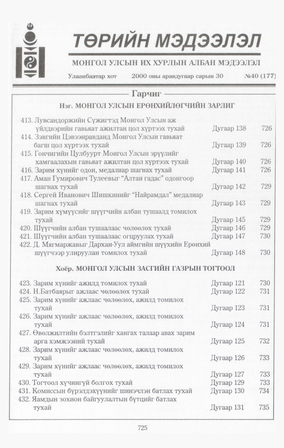 «Төрийн мэдээлэл» № 40, файлын 298-р хуудас
