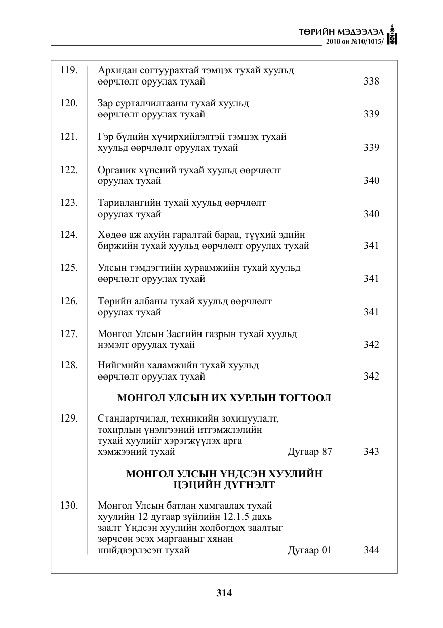 «Төрийн мэдээлэл» № 10, файлын 3-р хуудас