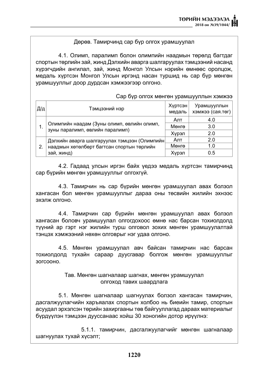 «Төрийн мэдээлэл» № 39, файлын 9-р хуудас
