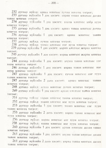 «Төрийн мэдээлэл» № 2, 208-р хуудасны скан