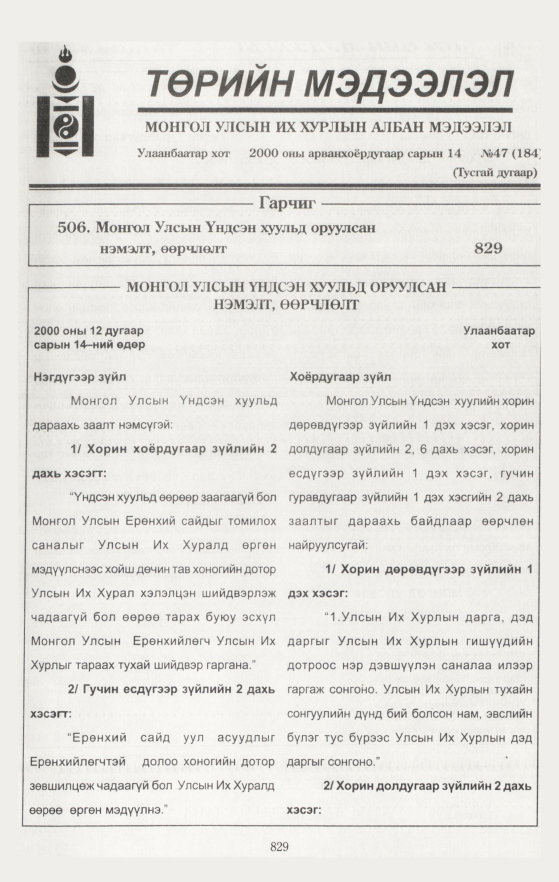 «Төрийн мэдээлэл» № 48, файлын 428-р хуудас
