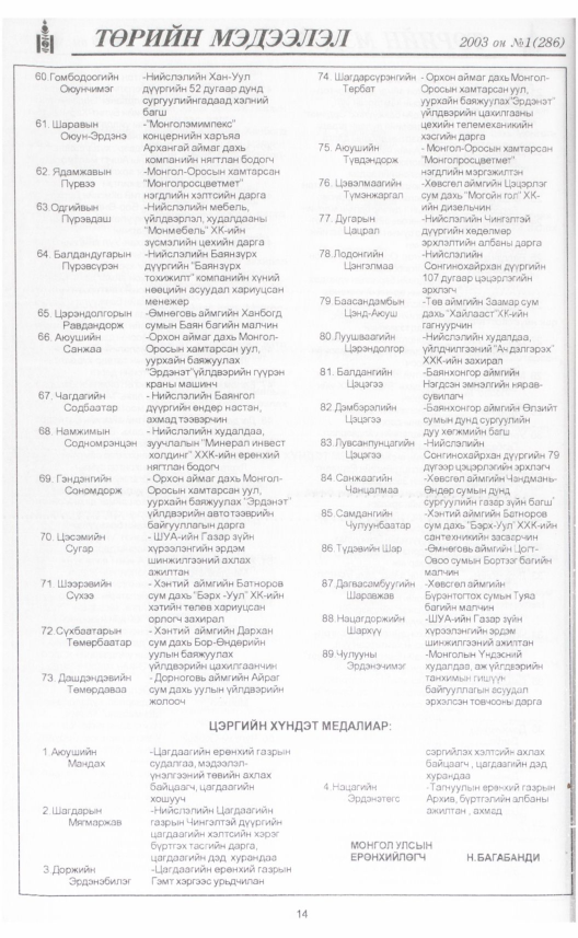 «Төрийн мэдээлэл» № 2, файлын 17-р хуудас