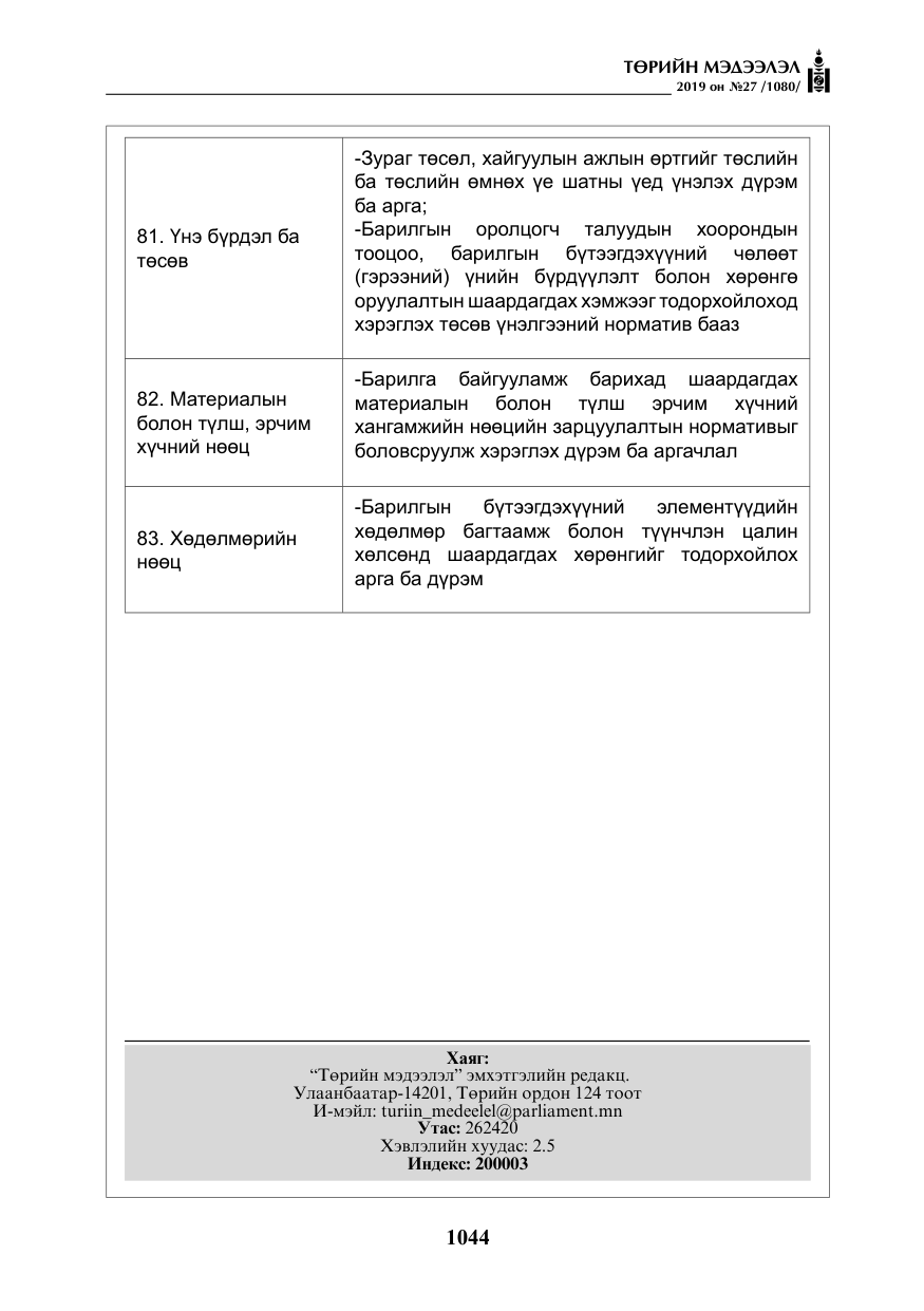 «Төрийн мэдээлэл» № 27, файлын 41-р хуудас