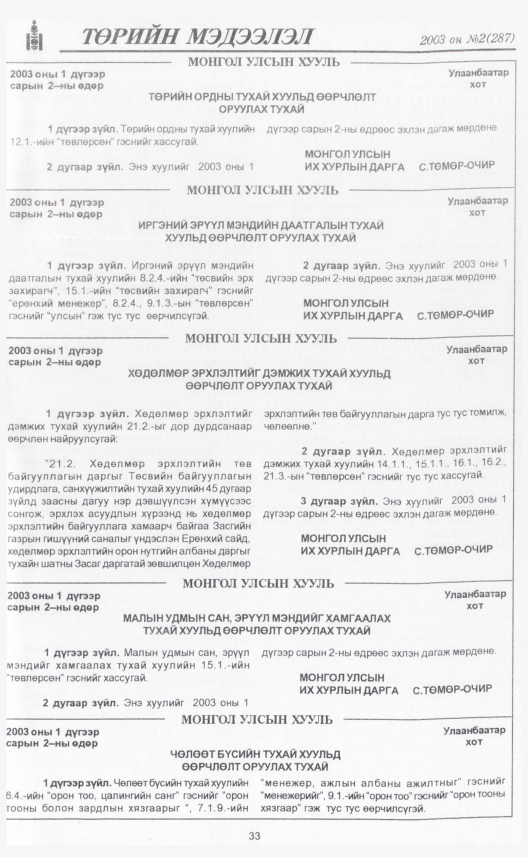 «Төрийн мэдээлэл» № 12, файлын 40-р хуудас