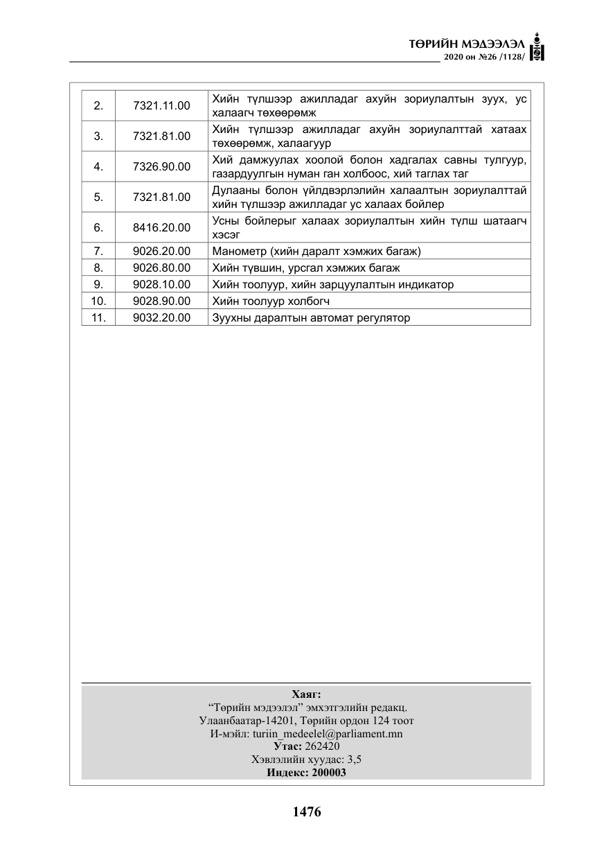 «Төрийн мэдээлэл» № 26, файлын 57-р хуудас