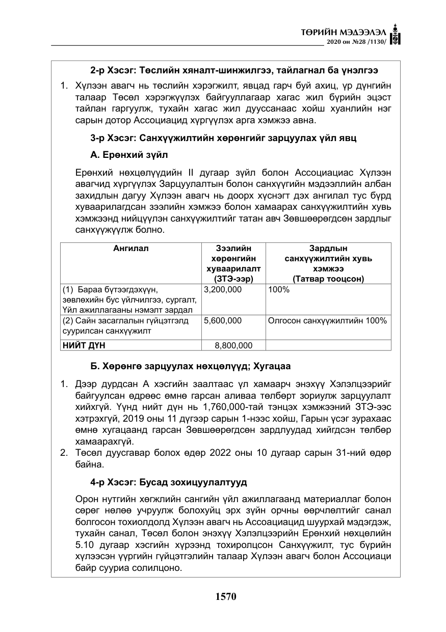 «Төрийн мэдээлэл» № 28, файлын 39-р хуудас