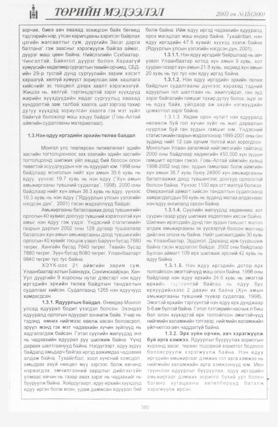 «Төрийн мэдээлэл» № 15, файлын 54-р хуудас