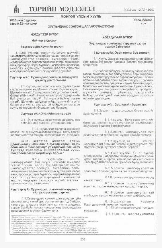 «Төрийн мэдээлэл» № 19, файлын 264-р хуудас