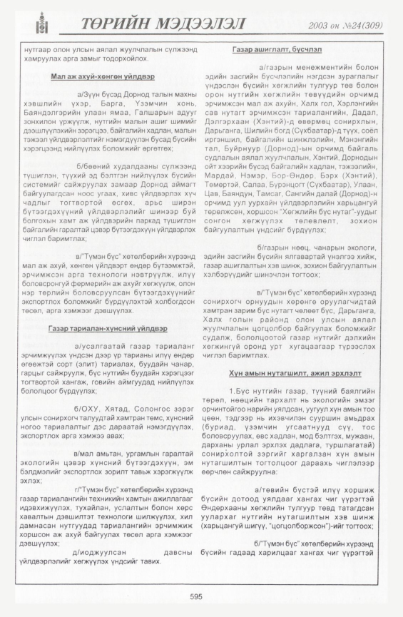 «Төрийн мэдээлэл» № 21, файлын 325-р хуудас
