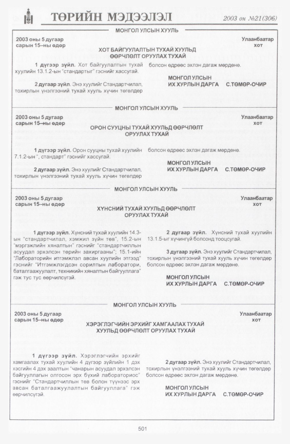«Төрийн мэдээлэл» № 22, файлын 219-р хуудас