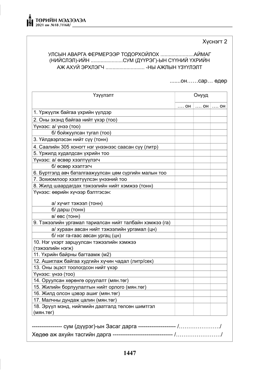 «Төрийн мэдээлэл» № 18, файлын 28-р хуудас