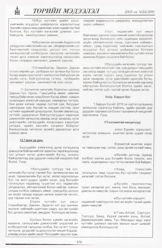 «Төрийн мэдээлэл» № 23, файлын 305-р хуудас
