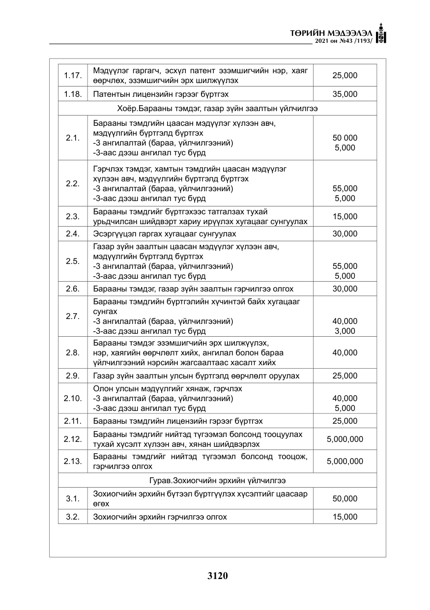«Төрийн мэдээлэл» № 43, файлын 13-р хуудас