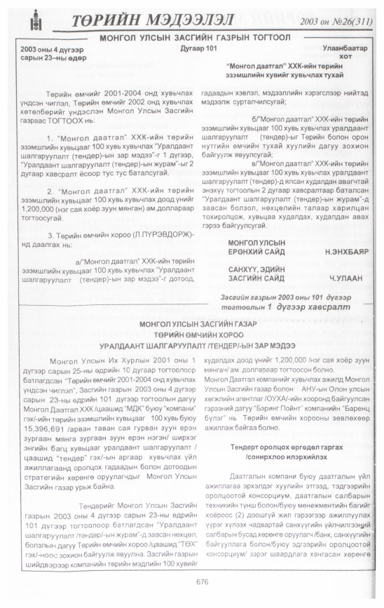 «Төрийн мэдээлэл» № 28, файлын 71-р хуудас