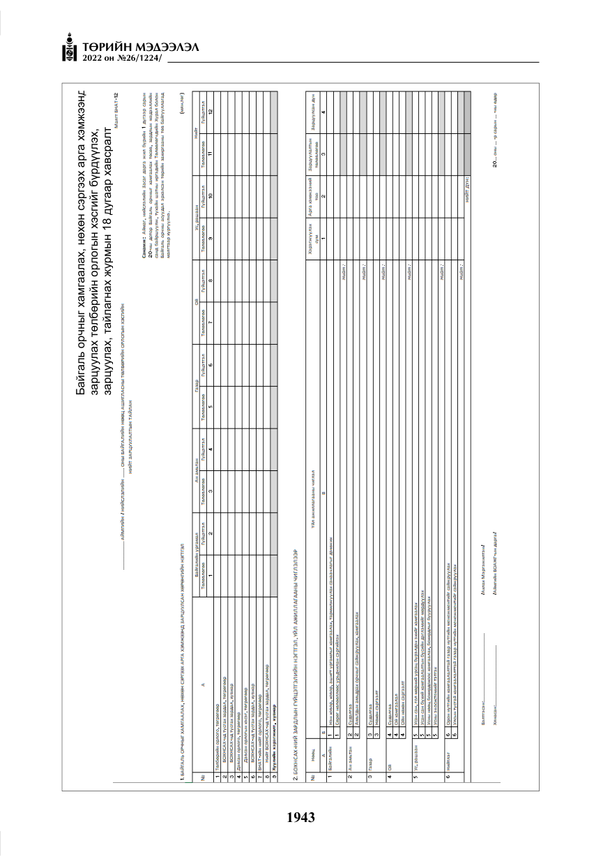 «Төрийн мэдээлэл» № 26, файлын 40-р хуудас