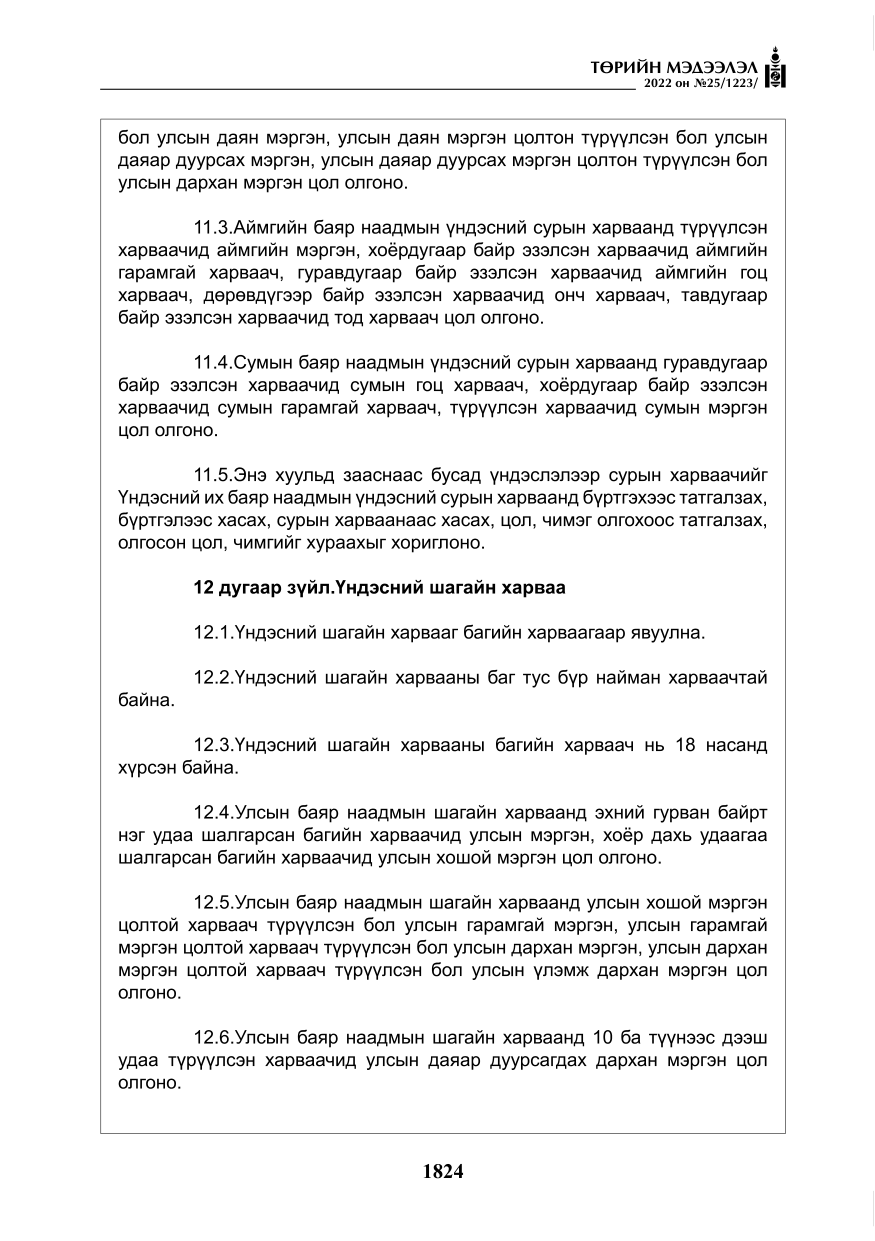 «Төрийн мэдээлэл» № 25, файлын 45-р хуудас