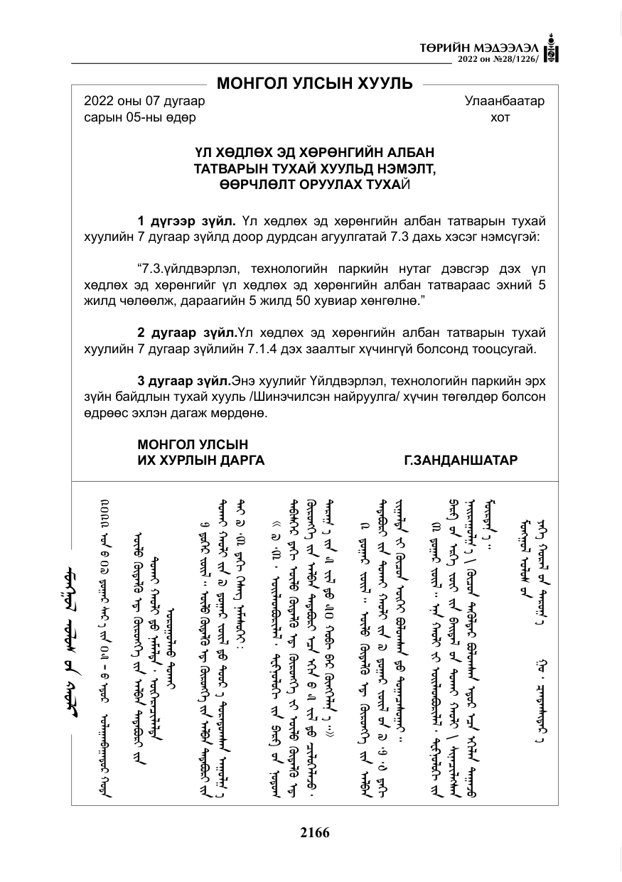 «Төрийн мэдээлэл» № 28, файлын 46-р хуудас