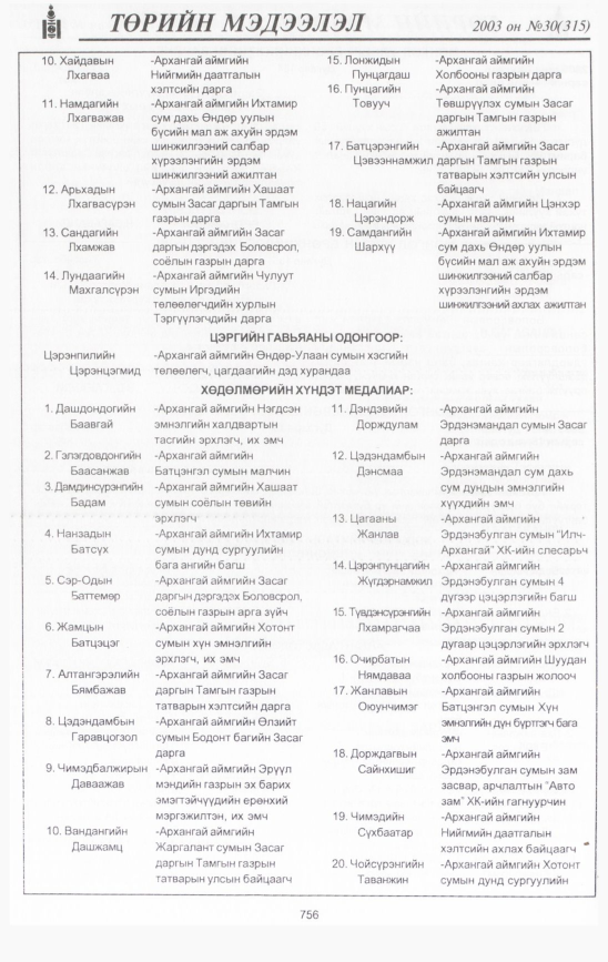 «Төрийн мэдээлэл» № 34, файлын 159-р хуудас