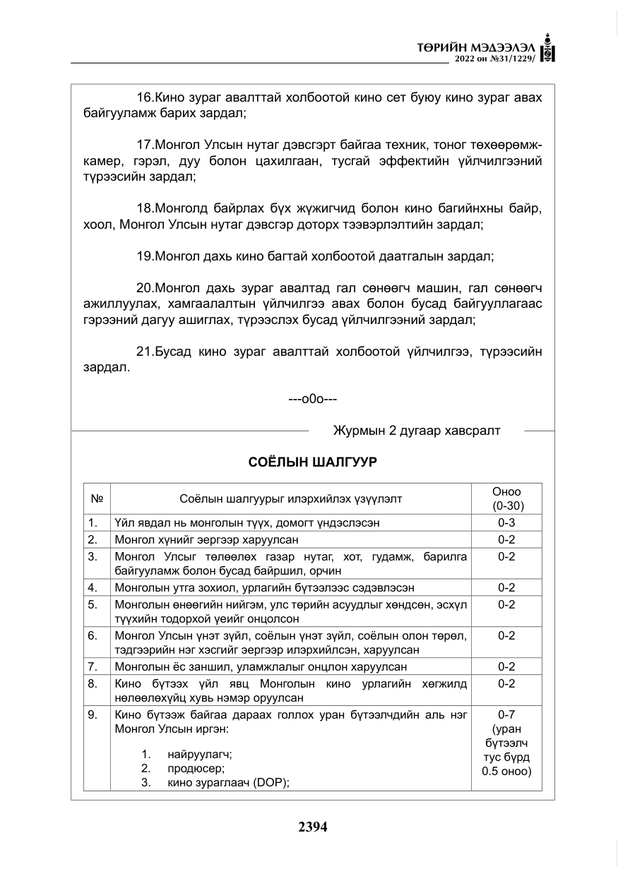 «Төрийн мэдээлэл» № 31, файлын 23-р хуудас