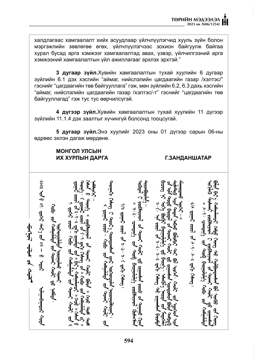 «Төрийн мэдээлэл» № 6, файлын 295-р хуудас