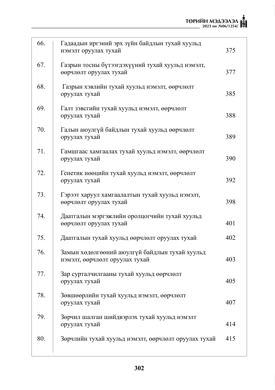 «Төрийн мэдээлэл» № 6, файлын 3-р хуудас