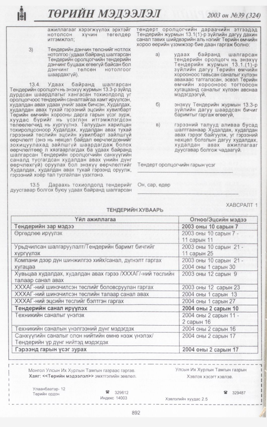 «Төрийн мэдээлэл» № 40, файлын 59-р хуудас