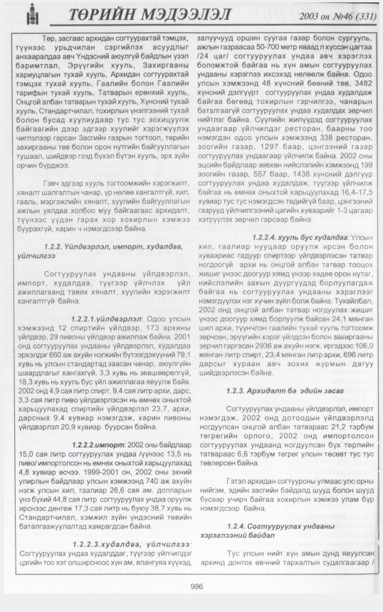 «Төрийн мэдээлэл» № 47, файлын 187-р хуудас