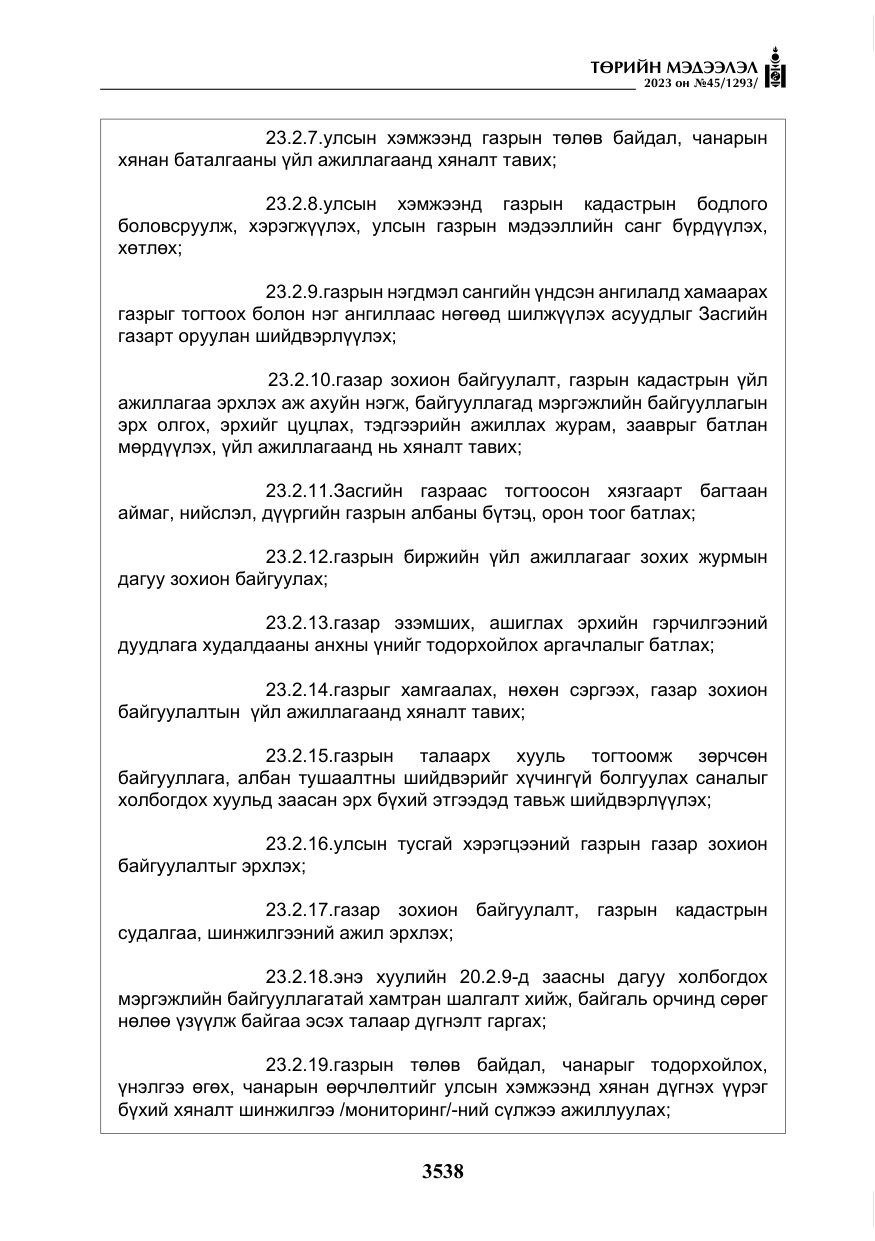 «Төрийн мэдээлэл» № 45, файлын 155-р хуудас