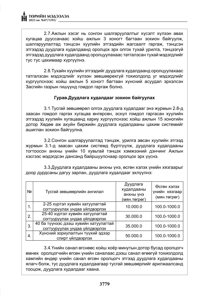 «Төрийн мэдээлэл» № 47, файлын 36-р хуудас
