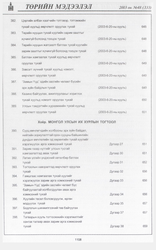 «Төрийн мэдээлэл» № 48, файлын 307-р хуудас