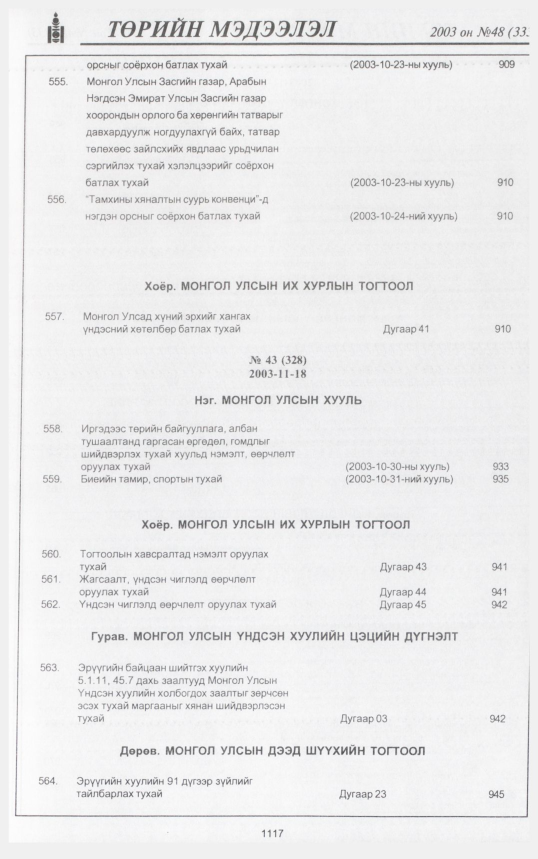 «Төрийн мэдээлэл» № 48, файлын 316-р хуудас
