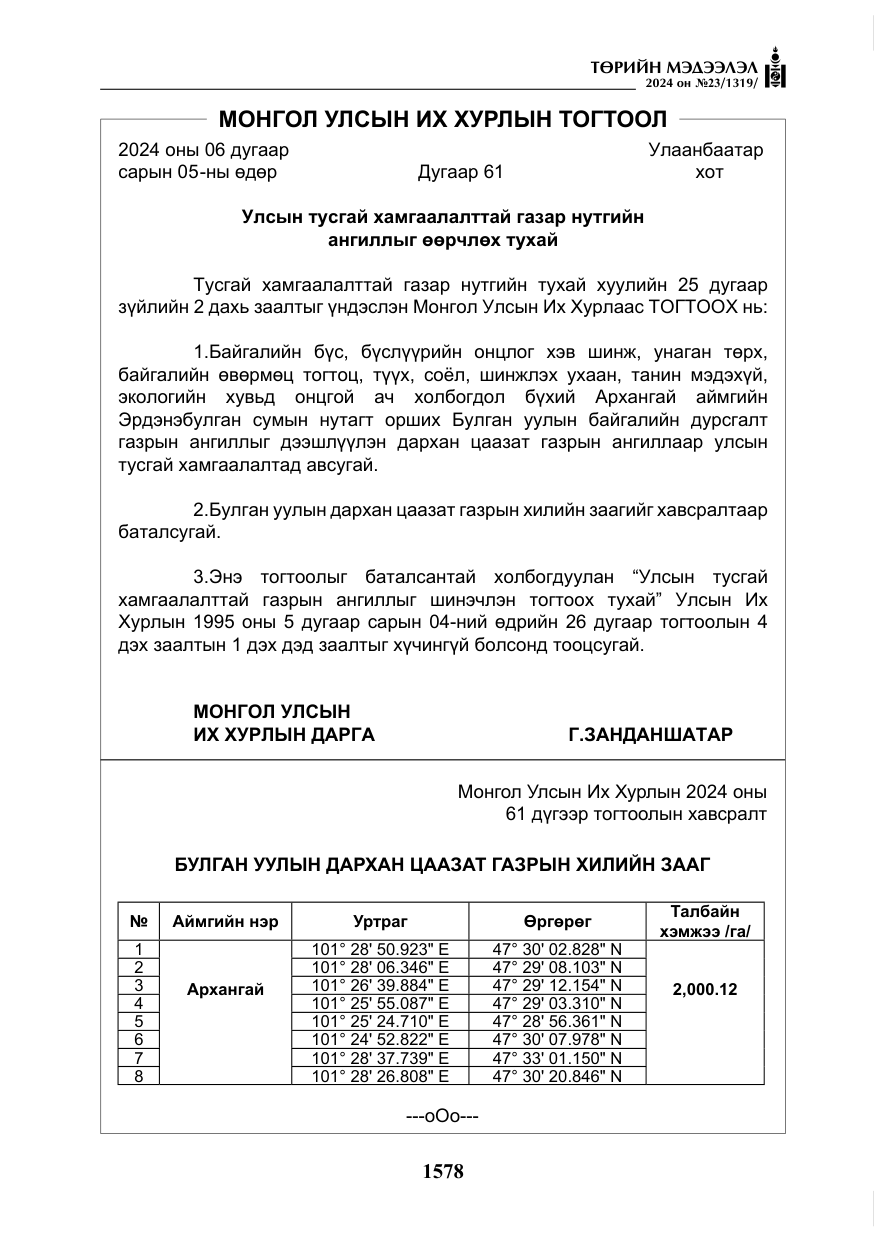 «Төрийн мэдээлэл» № 23, файлын 147-р хуудас