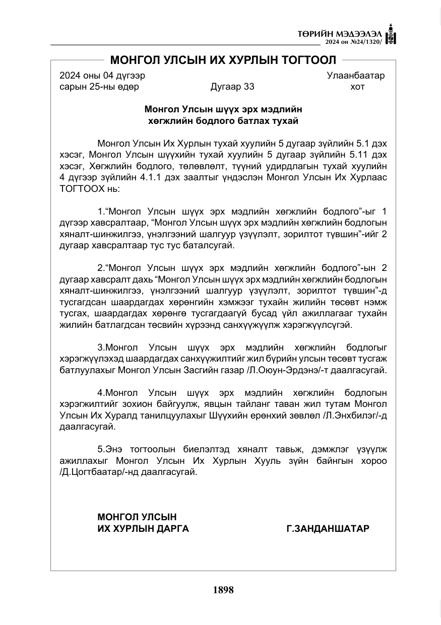 «Төрийн мэдээлэл» № 24, файлын 259-р хуудас