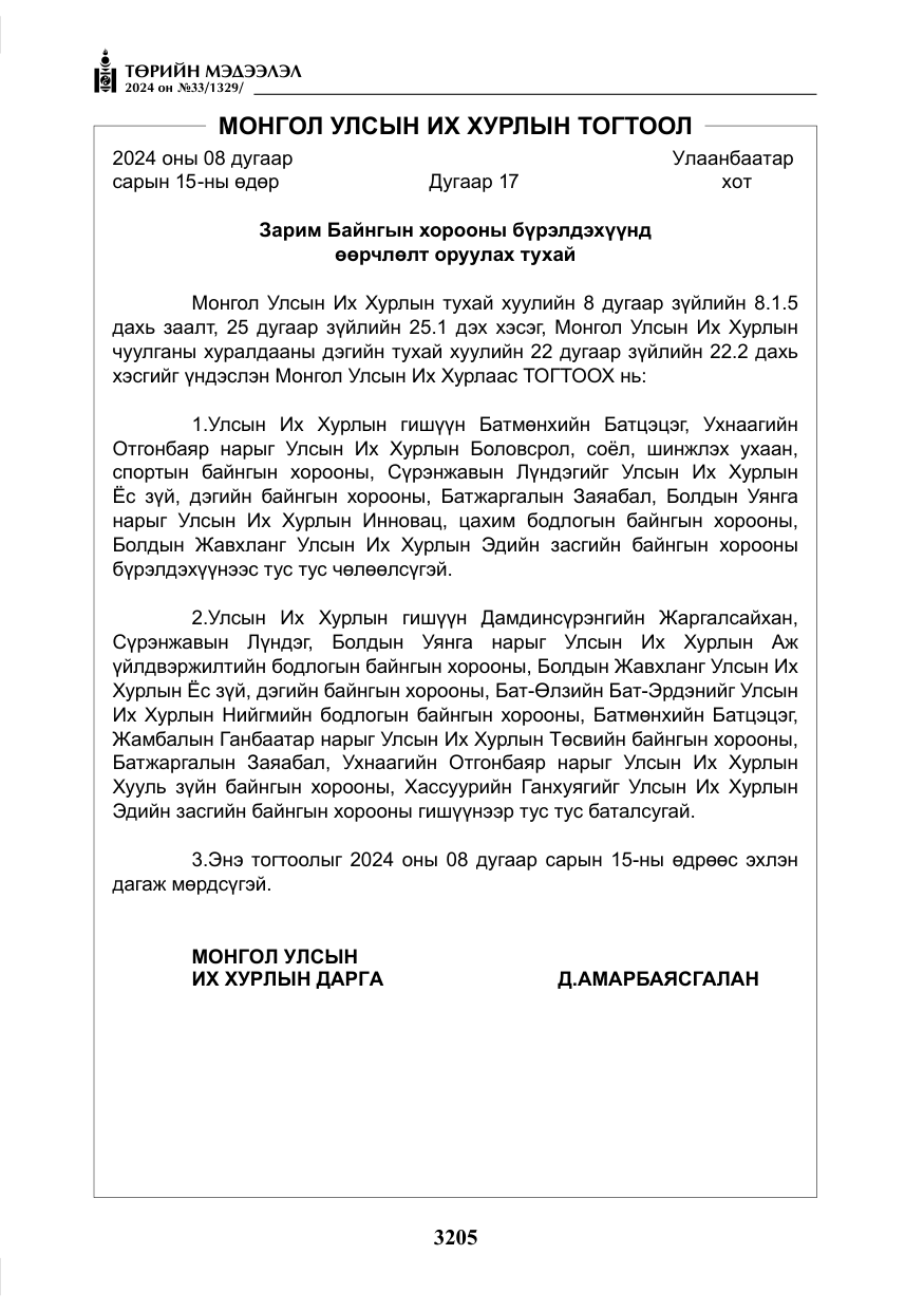 «Төрийн мэдээлэл» № 33, файлын 198-р хуудас