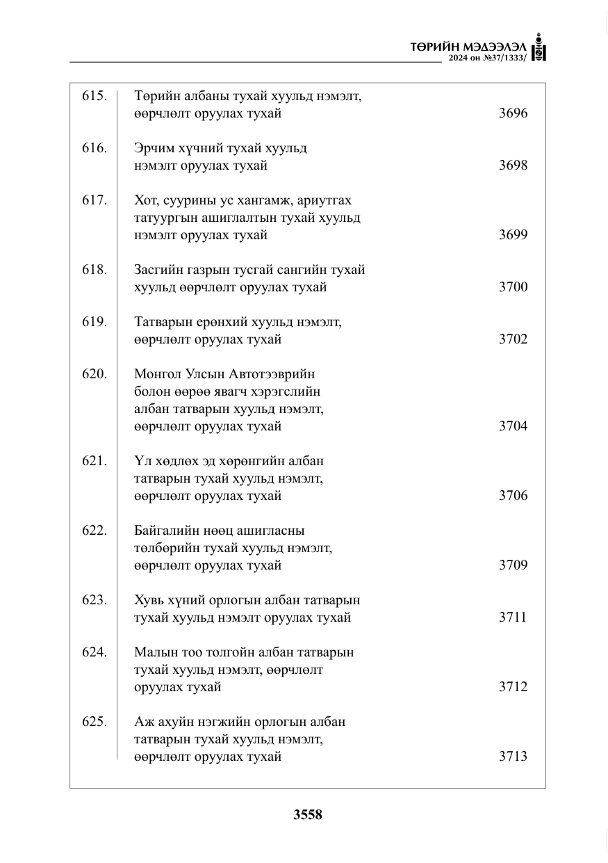 «Төрийн мэдээлэл» № 37, файлын 3-р хуудас