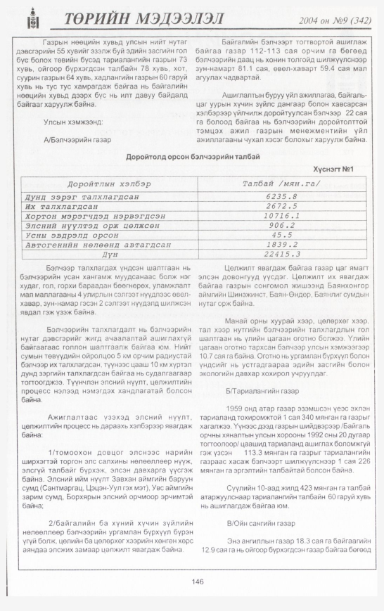 «Төрийн мэдээлэл» № 9, файлын 181-р хуудас