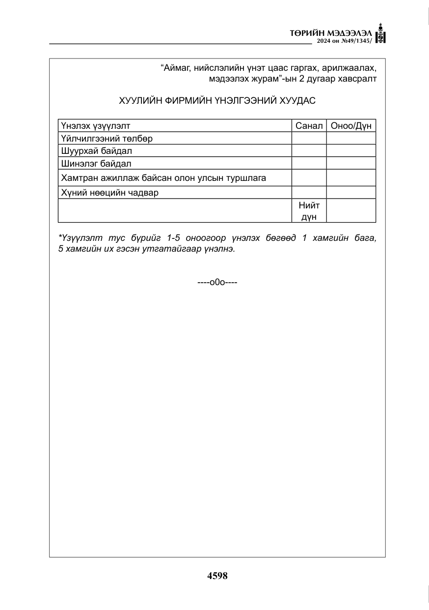 «Төрийн мэдээлэл» № 49, файлын 55-р хуудас
