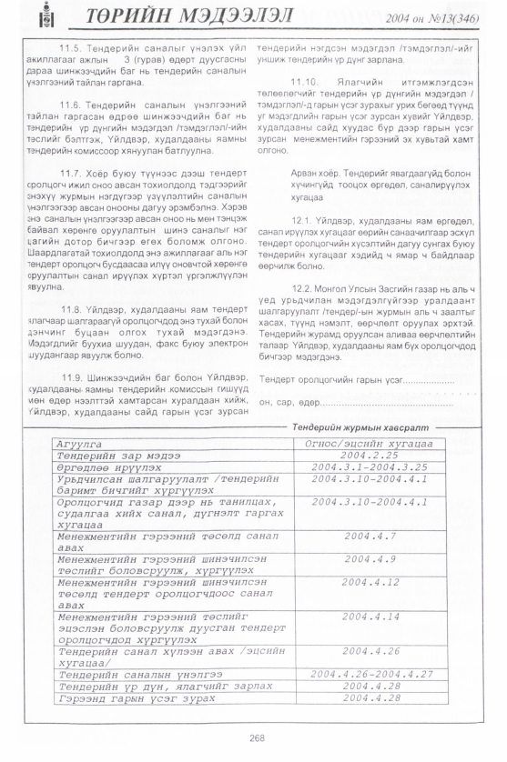 «Төрийн мэдээлэл» № 14, файлын 19-р хуудас