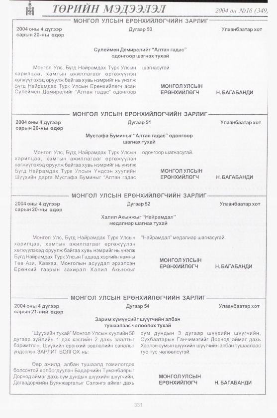 «Төрийн мэдээлэл» № 14, файлын 94-р хуудас