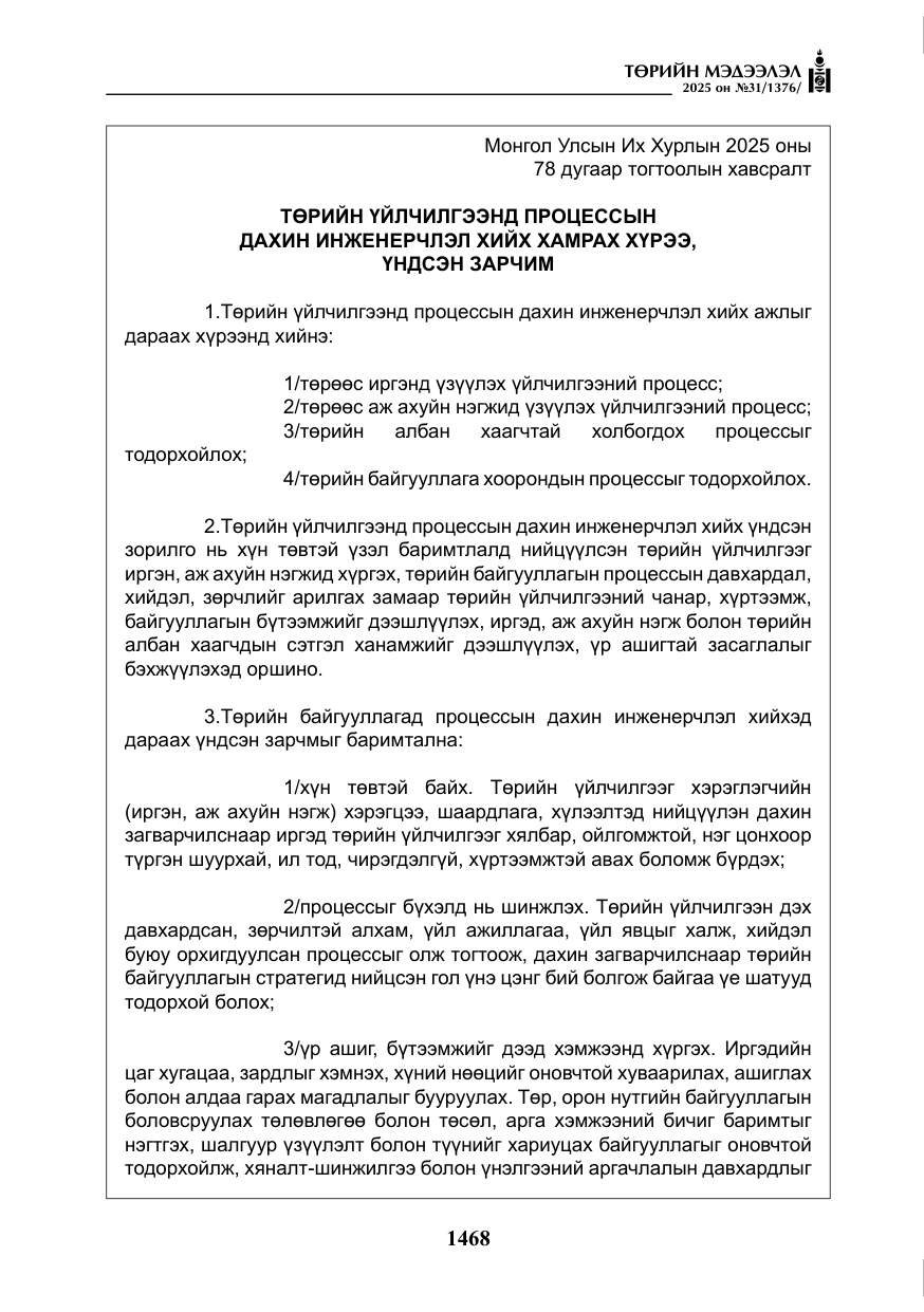 «Төрийн мэдээлэл» № 31, файлын 61-р хуудас