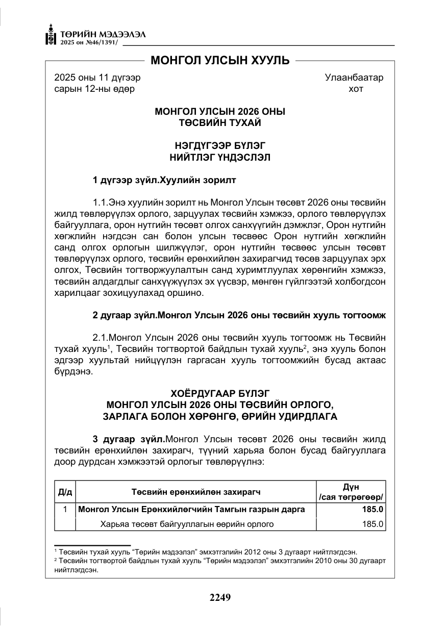 «Төрийн мэдээлэл» № 46, файлын 10-р хуудас