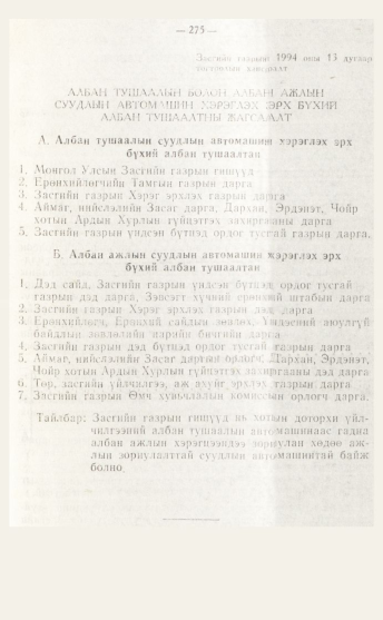 «Төрийн мэдээлэл» № 4, файлын 41-р хуудас