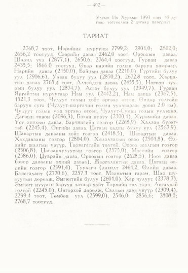 «Төрийн мэдээлэл» № 3, 402-р хуудасны скан